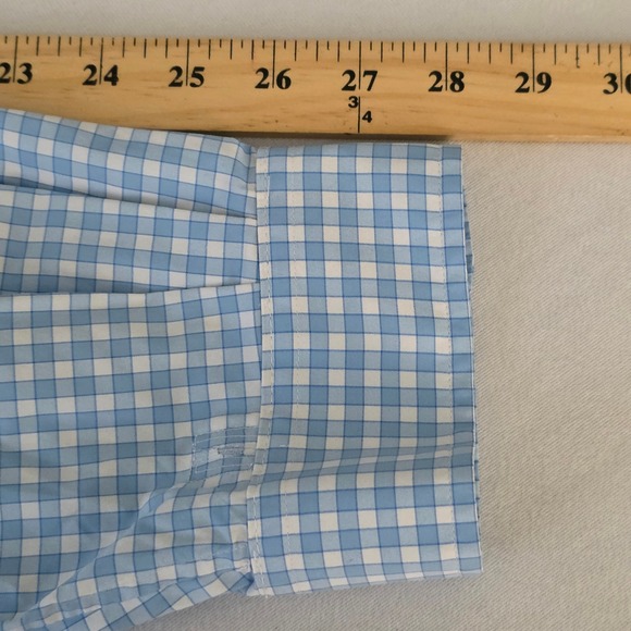 Vineyard Vines Men Performance Classic Fit Tucker Shirt Blue Gingham Check 4XT - Picture 6 of 9